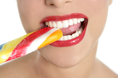 biting hard candy